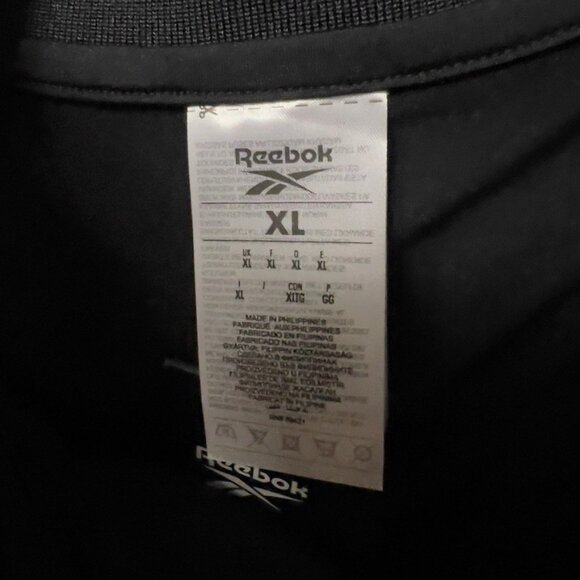 Reebok Men's $45 Short Sleeve Performance Training Polo Shirt - Black Size XL - Picture 6 of 7
